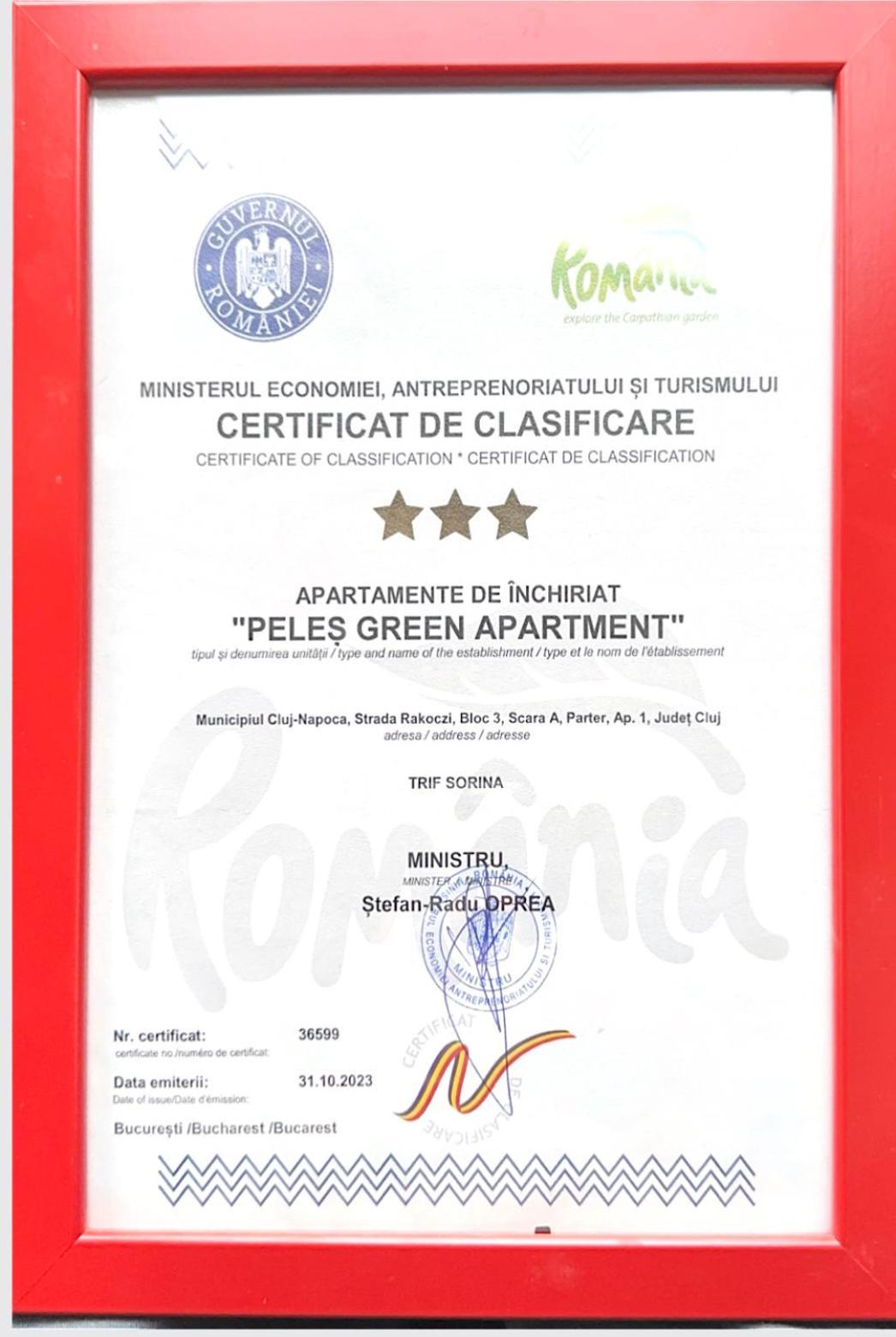 Peles Green Apartment & Piano Cluj-Napoca Eksteriør billede